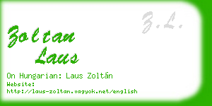 zoltan laus business card
